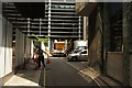 View up Oxford Court from Cannon Street