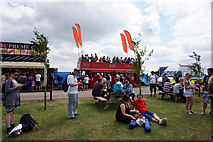 SP6741 : Open top bus bar at Hangar Straight, Silverstone by Ian S