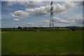 NZ4105 : Fields and pylon lines east of Ox Close by Christopher Hilton