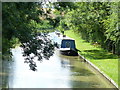 Narrowboat moored along the Grand Union Canal