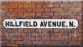 Old sign for Hillfield Avenue, N8