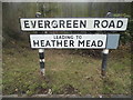 Evergreen Road sign, Frimley