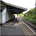 Narberth railway station platform canopy