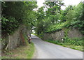 Demolished rail-over-road bridge near site of Threlkeld station