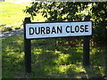 TM3876 : Durban Close sign by Geographer