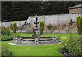 Fountain in walled garden, Sledmere House