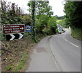 Destinations signs alongside the A478, Narberth