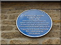 Blue plaque in Hathersage