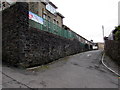 Cycle route past the north side of a Cymmer school