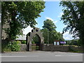 Looking across Brentwood Road towards the churchyard