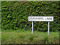 TM1169 : Deadmans Lane sign by Geographer