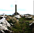 Cross and goat in the Garn Wen Burial Chamber site, Goodwick