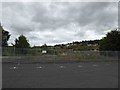 The fence at the rear of the long stay car park for visitors to the  Pont Cysyllte aqueduct