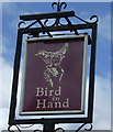 TM1698 : Sign for the Bird in Hand, Wreningham by JThomas