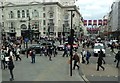TQ2980 : Piccadilly Circus from the top deck of a bus by Robin Stott