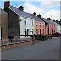 Colourful houses in Clarbeston Road, Pembrokeshire 