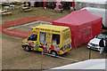 Ice cream van at Litchlake camping grounds, Silverstone