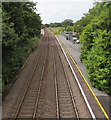 Staggered platforms at Clunderwen railway station