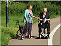 SP2965 : Better out than in  modes of mobility on the shared path, St Nicholas Park, Warwick by Robin Stott