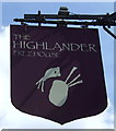 Sign for the Highlander, Hitchin