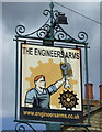 Sign for the Engineers public house, Henlow