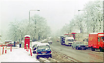 TQ3370 : Crystal Palace Parade in a blizzard, Norwood 1981 by Ben Brooksbank