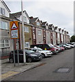 Great Western Crescent houses and cars, Llanelli