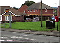 Speed camera, telecoms box and postbox, Llangennech