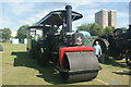 View of the Invicta steam roller at the Steam and Cider Festival in Old Dagenham Park