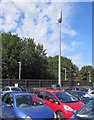 Vodafone telecoms mast in Shanklin railway station car park