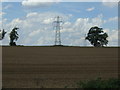 Farmland and pylons near Flying Horse Farm