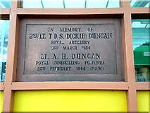 H4672 : Duncan plaque, Tyrone County Hospital by Kenneth  Allen