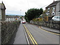 No parking zone in Bank Road, Llangennech