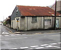 Rusty roofed building on a Llangennech corner