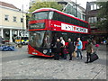 View of a "Boris Bus" in Romford Market