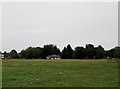 TR0247 : Village  green  and  cricket  pavilion  Boughton  Lees by Martin Dawes