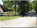 Looking along Hillside Walk from Hillside Road