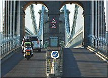 SH5571 : The Telford Menai Strait Bridge from the South by Andy Beecroft