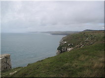 SY9575 : Coastal View from St Aldhelm's Head by Les Hull