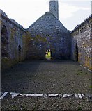Q9752 : Scattery Island (Inis Cathaig), Co. Clare (14) - Teampall Naomh Mhuire Cathedral interior looking west by P L Chadwick