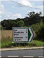 Roadsign on the B1117 Yaxley Road