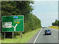 The A43 eastbound at the Silverstone turnoff