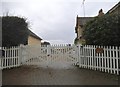 The entrance to Woodbank Stables on Ayres End Lane