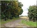 Entrance to farmland off Grimsby Road near Laceby