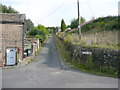 Hollin Lane at its junction with Hob Lane and Harper Royd Lane, Norland