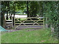 Footpath reaches gate to Mutton