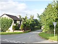 Road junction at County Lane farm