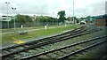 Rail tracks and sheds near The Dings