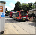 Buses in the bus depot, Bowbridge, Stroud