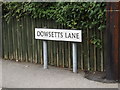 TQ7195 : Dowsetts Lane sign by Geographer